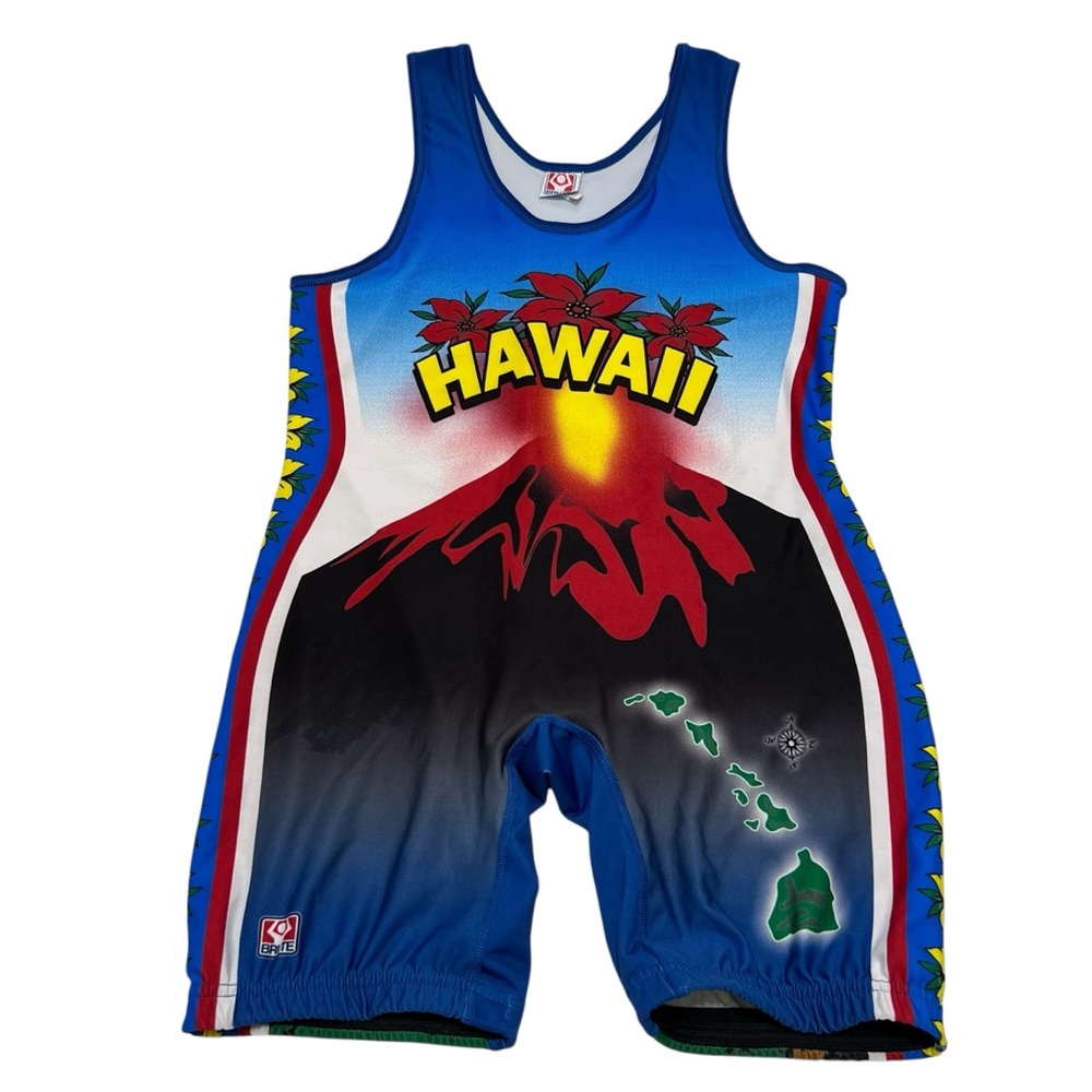 Vintage Brute Hawaii Wrestling Singlet Size XL Made in USA
